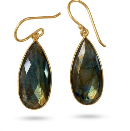 Large Labradorite Drop earrings