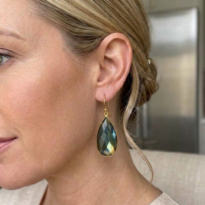 Large Labradorite Drop earrings