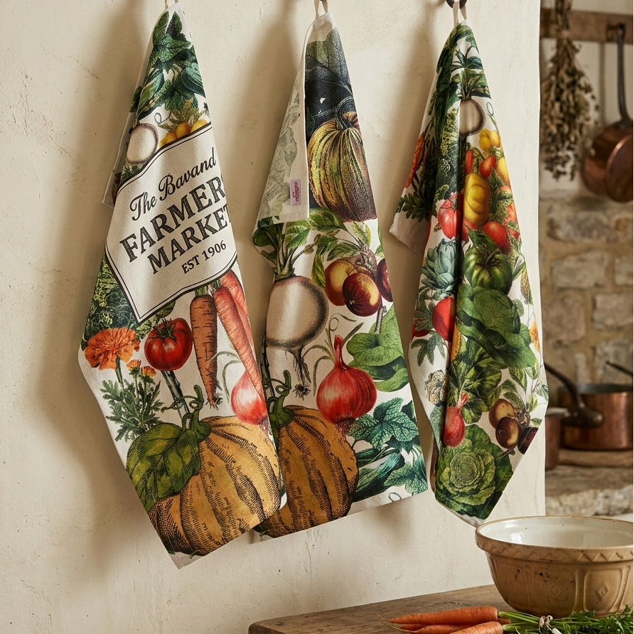 Tea Towel - Market Garden Two