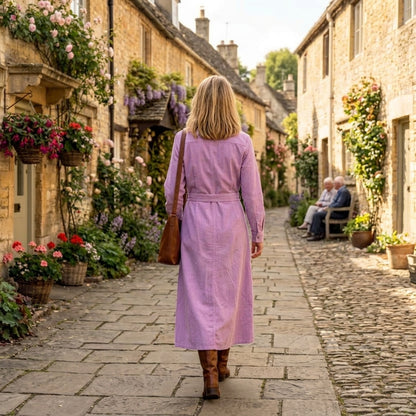Jessie Corduroy Dress - Mauve