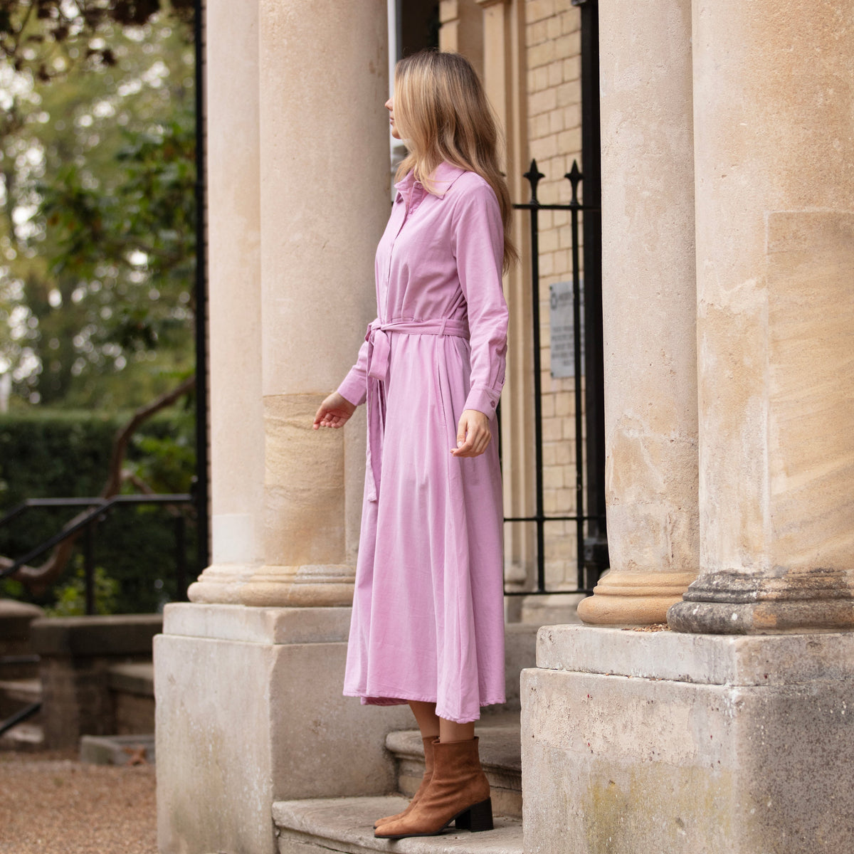 Jessie Corduroy Dress - Mauve
