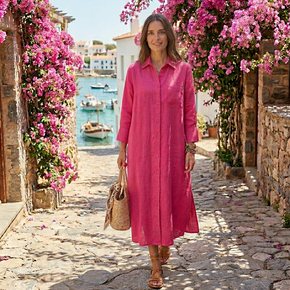 Lucy Linen Shirt Dress