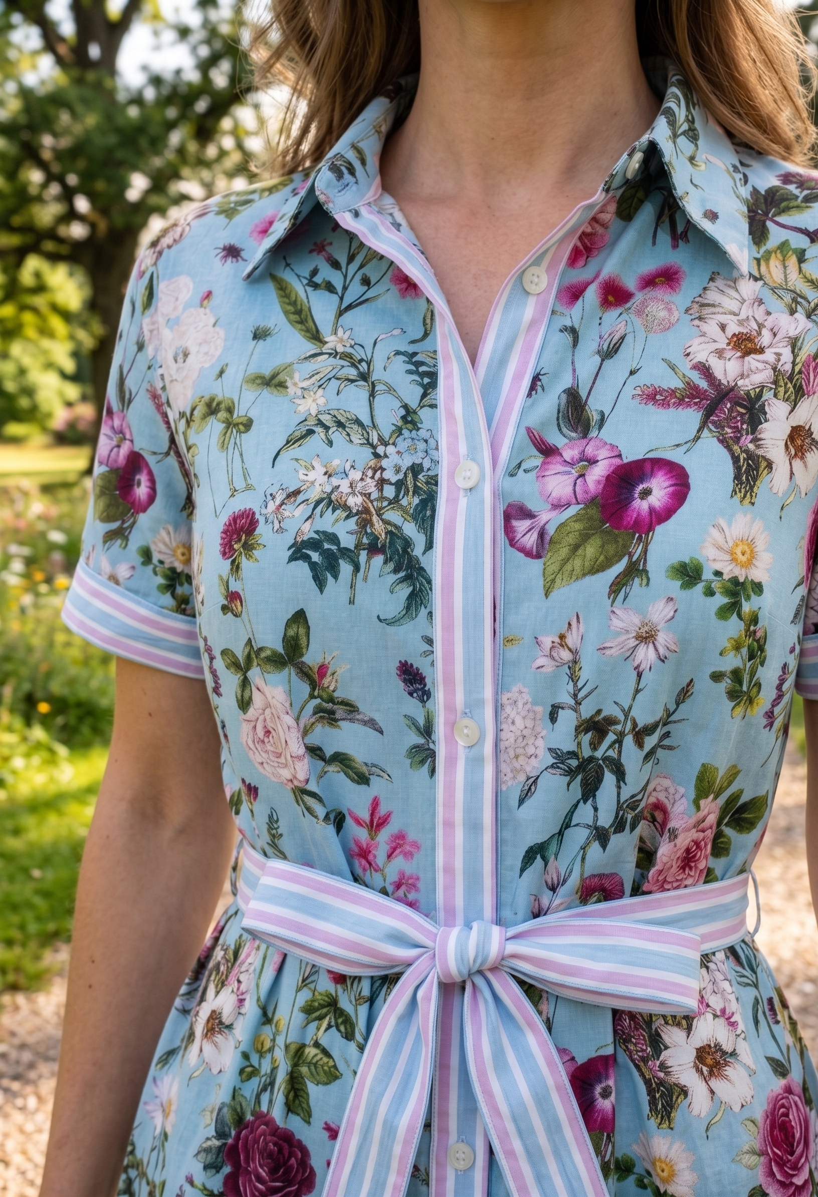 Lottie Cotton Dress - Blue Bouquet