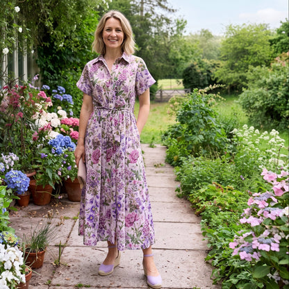 Lottie Cotton Dress - Musgrove Pink
