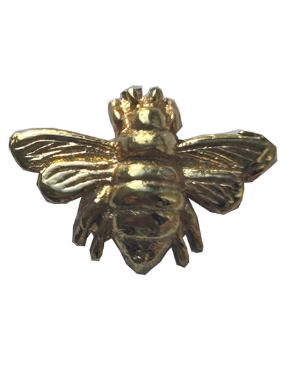 Rosehip Design Modesty Pin Bee plated in 18 Carat Gold. Stylish way to close a blouse or dress higher up. Can also be used as a decorative Brooch. Also available in Silver