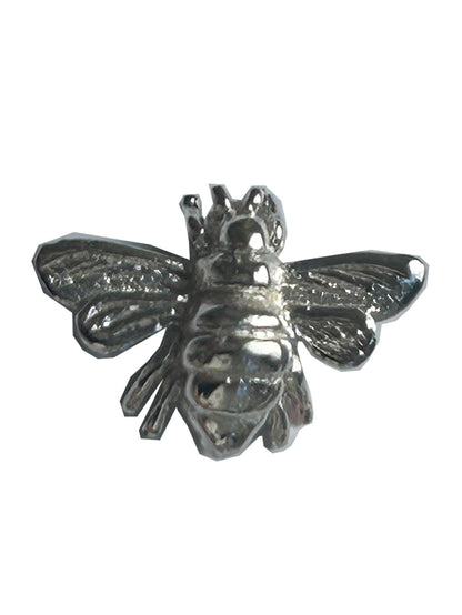 Rosehip Design Modesty Pin Bee plated in solid Silver. Stylish way to close a blouse or dress higher up. Can also be used as a decorative Brooch. Also available in Gold