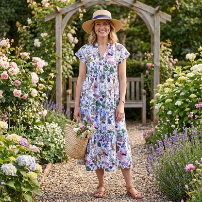 Olivia Cotton Dress - Petals