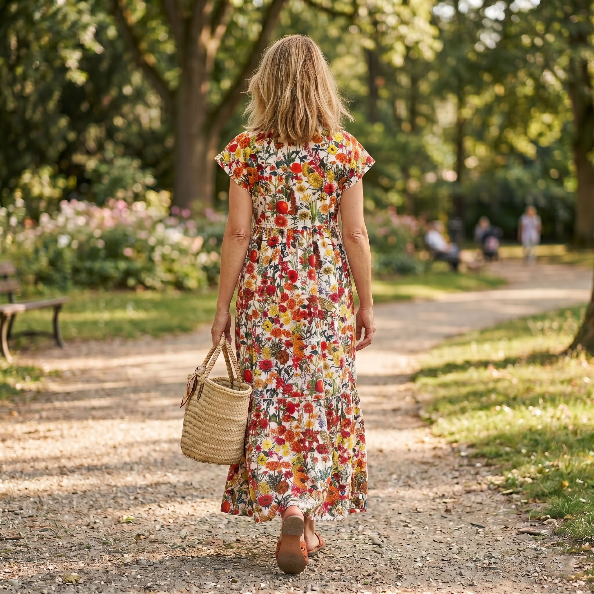 Olivia Cotton Dress - Blaze