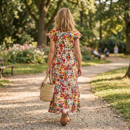 Olivia Cotton Dress - Blaze