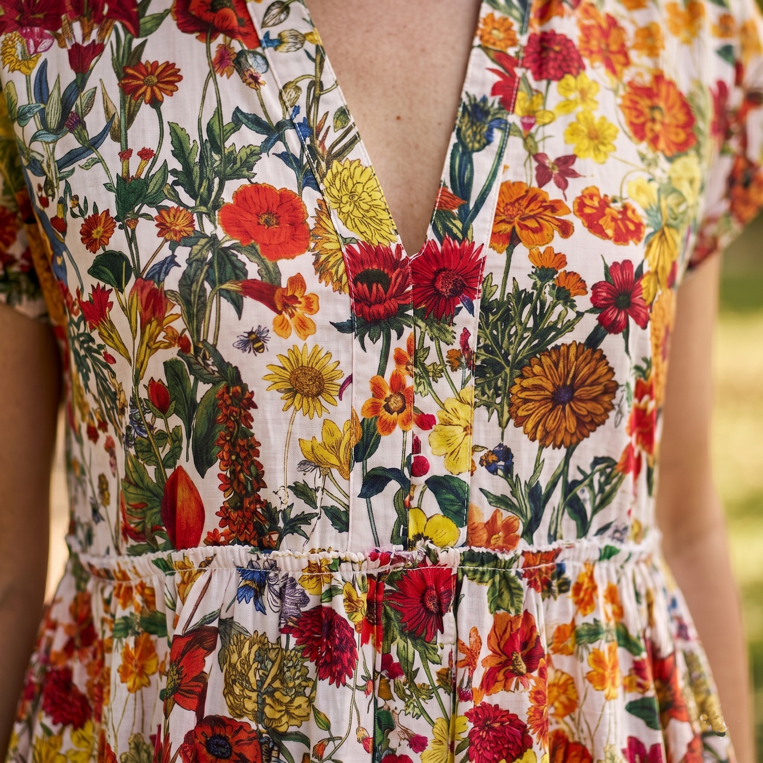 Olivia Cotton Dress - Blaze