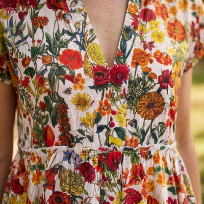 Olivia Cotton Dress - Blaze