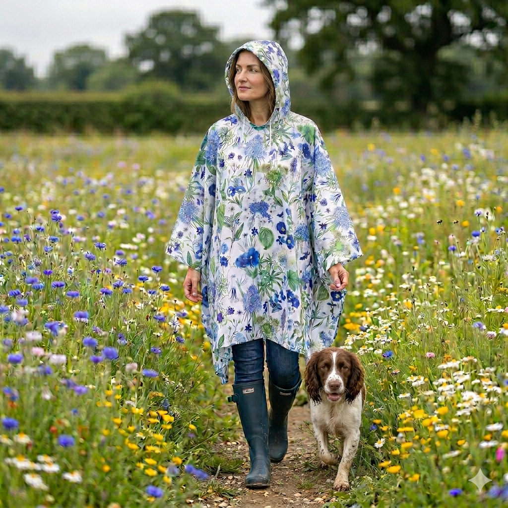 Rain Poncho - Cobalt