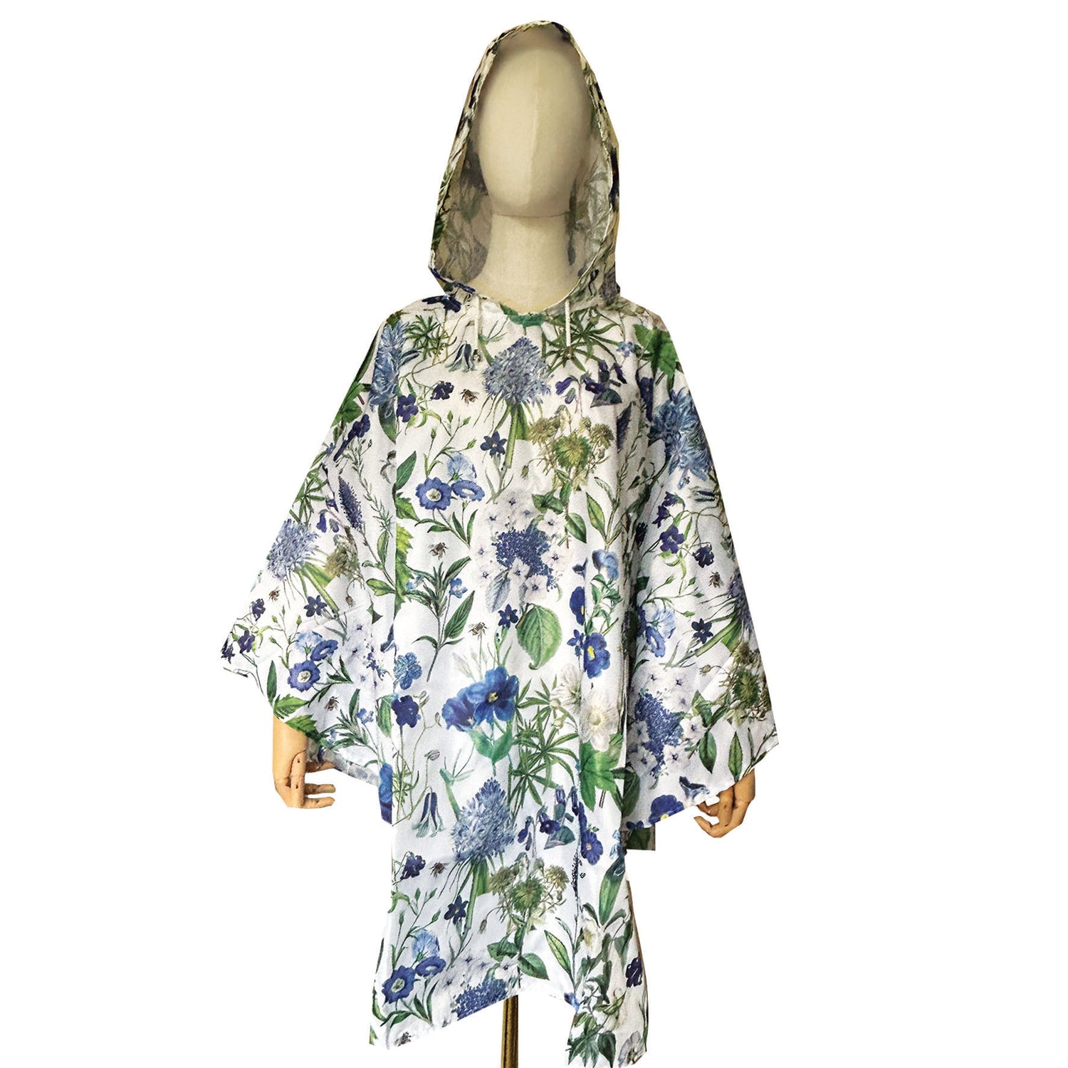 Stand out from the crowd in a beautiful floral Rain Poncho from Rosehip Design. It brings a splash of colour to rainy days offering both style and protection. Featuring vibrant floral prints combining fashion with functionality. Made from lightweight, waterproof material, the Rosehip Rain Poncho is designed for easy portability, folding neatly into a compact drawstring bag. Ideal for on-the-go use, ensuring you stay dry without sacrificing style.