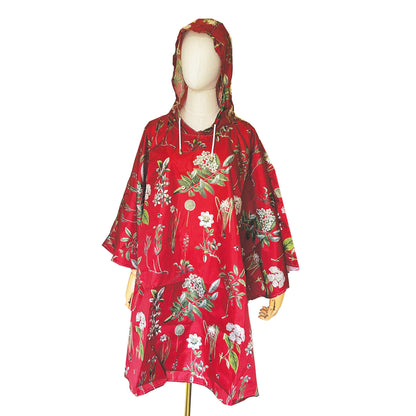 Stand out from the crowd in a beautiful floral Rain Poncho from Rosehip Design. It brings a splash of colour to rainy days offering both style and protection. Featuring vibrant floral prints combining fashion with functionality. Made from lightweight, waterproof material, the Rosehip Rain Poncho is designed for easy portability, folding neatly into a compact drawstring bag. Ideal for on-the-go use, ensuring you stay dry without sacrificing style.