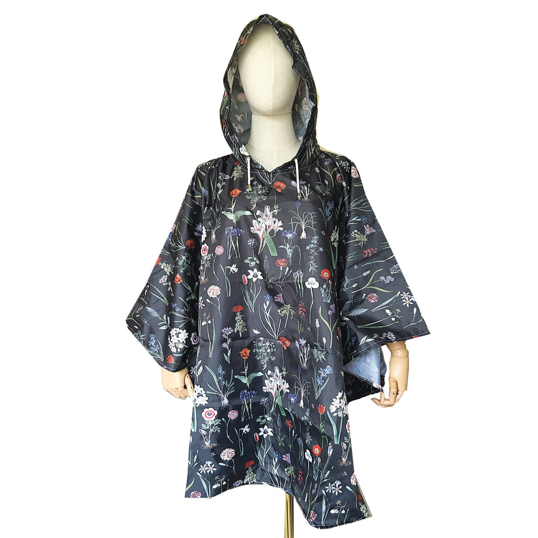 Stand out from the crowd in a beautiful floral Rain Poncho from Rosehip Design. It brings a splash of colour to rainy days offering both style and protection. Featuring vibrant floral prints combining fashion with functionality. Made from lightweight, waterproof material, the Rosehip Rain Poncho is designed for easy portability, folding neatly into a compact drawstring bag. Ideal for on-the-go use, ensuring you stay dry without sacrificing style.