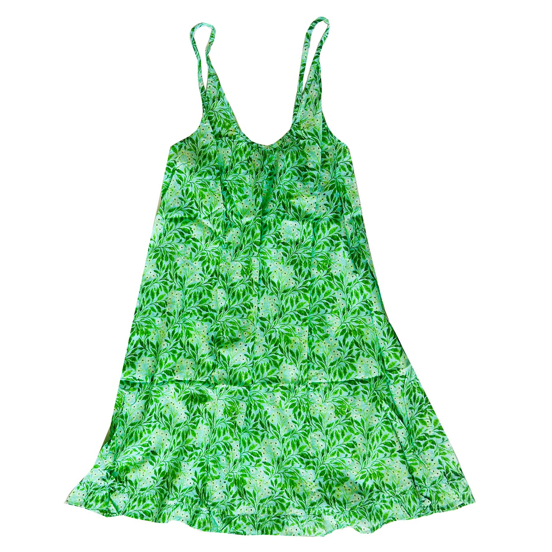 Rosehip Design Short Strappy Nighties look beautiful in our verdant Hedgerow print on 100% Cotton Voile. The Nighties are loose and comfortable to sleep in with an elasticated back and adjustable straps.