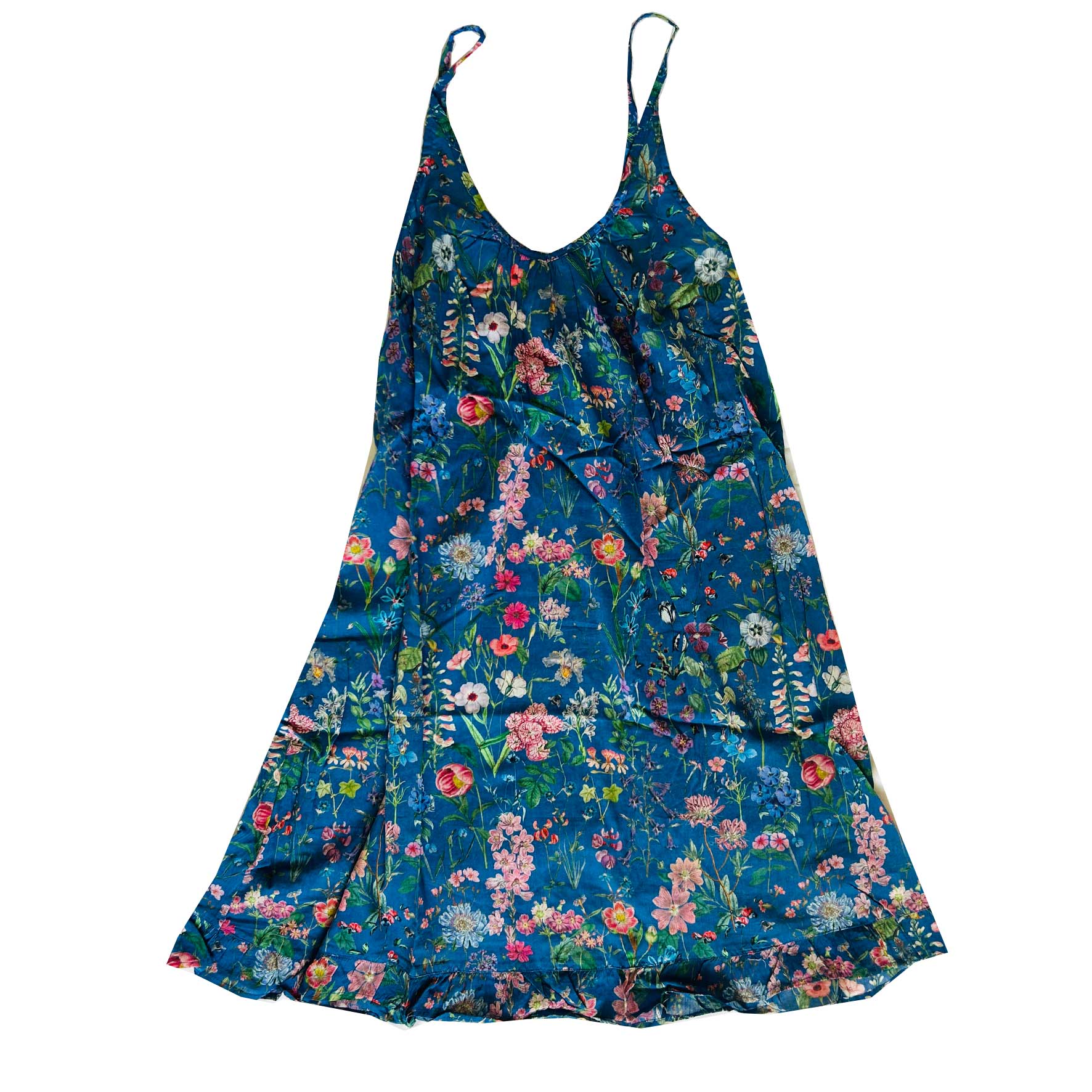 Rosehip Design Short Strappy Nighties look beautiful in our bold Horsley Navy print on 100% Cotton Voile. The Nighties are loose and comfortable to sleep in with an elasticated back and adjustable straps.