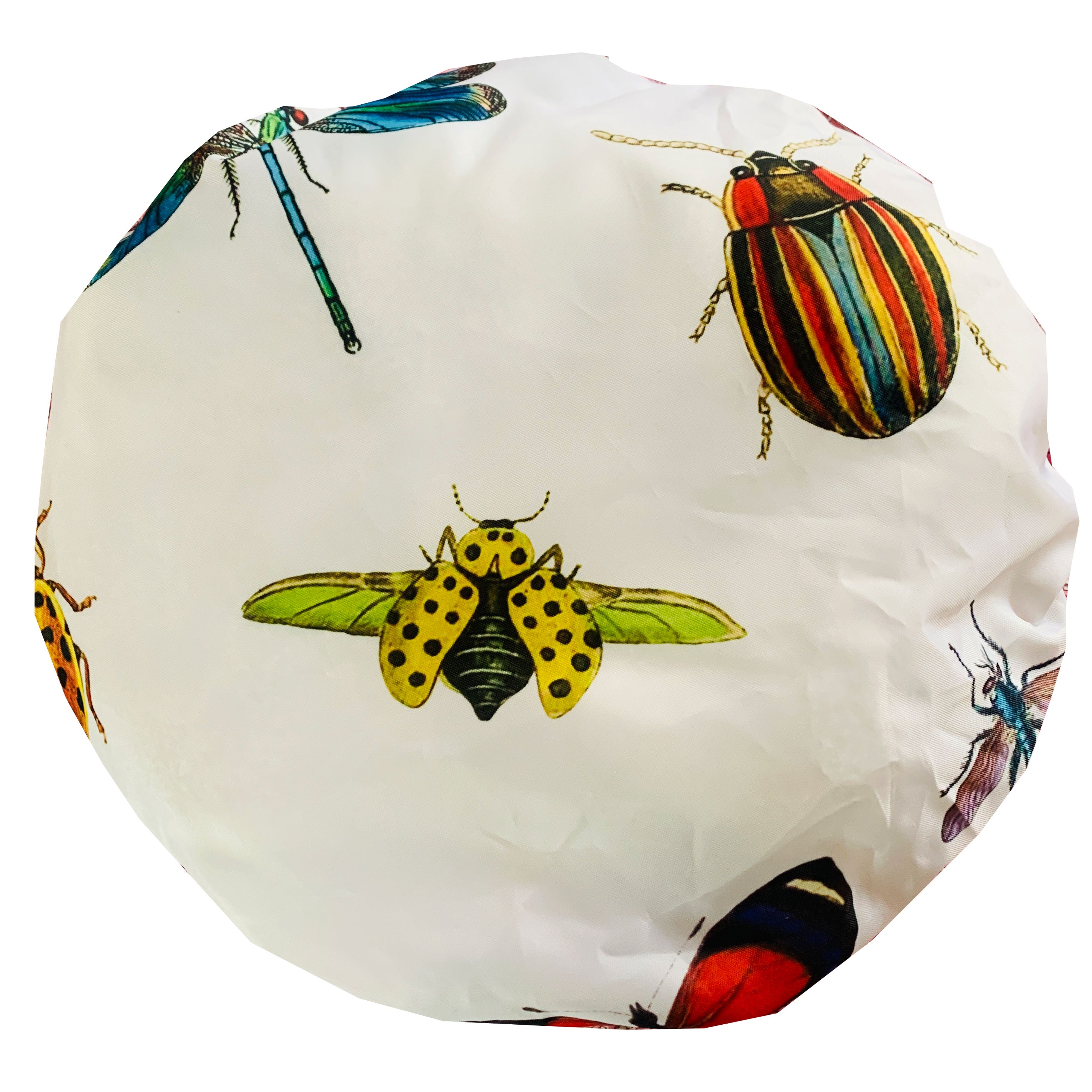 Rosehip Design Shower Cap is functional, fabulous and funky in our Bugs design. Made from waterproof Oxford material it has a generous fit.