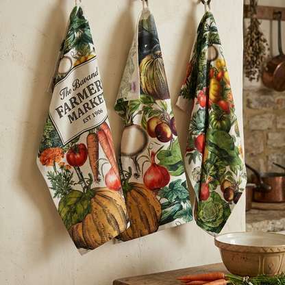 This stylish tea towel from Rosehip Design features a vibrant, vintage-inspired floral themed print.
Made from 100% cotton, this practical and highly absorbent essential makes drying dishes effortless.
Complete with a hanging loop, it is a durable, machine-washable accessory.
Also available in matching Apron and Heart Pot Holder.