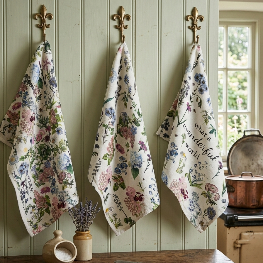 This stylish tea towel from Rosehip Design features a vibrant, vintage-inspired floral themed print.
Made from 100% cotton, this practical and highly absorbent essential makes drying dishes effortless.
Complete with a hanging loop, it is a durable, machine-washable accessory.
Also available in matching Apron and Heart Pot Holder.