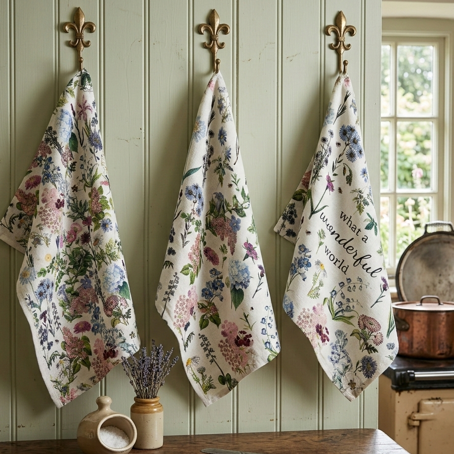 This stylish tea towel from Rosehip Design features a vibrant, vintage-inspired floral themed print.
Made from 100% cotton, this practical and highly absorbent essential makes drying dishes effortless.
Complete with a hanging loop, it is a durable, machine-washable accessory.
Also available in matching Apron and Heart Pot Holder.