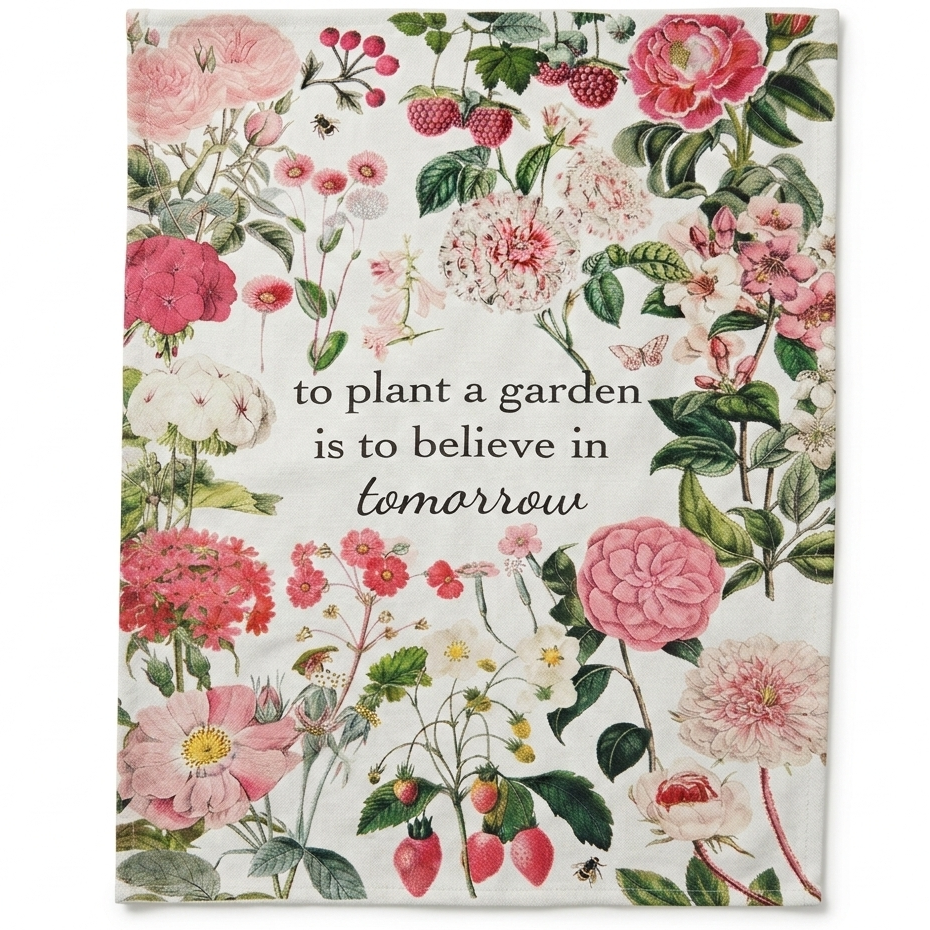 Tea Towel - Strawberry Words