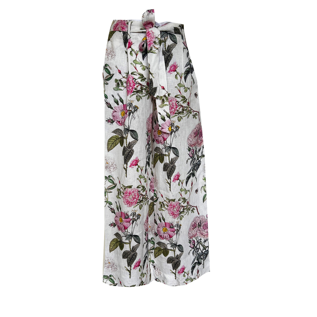 Tessa Linen Trousers - Rose Garden