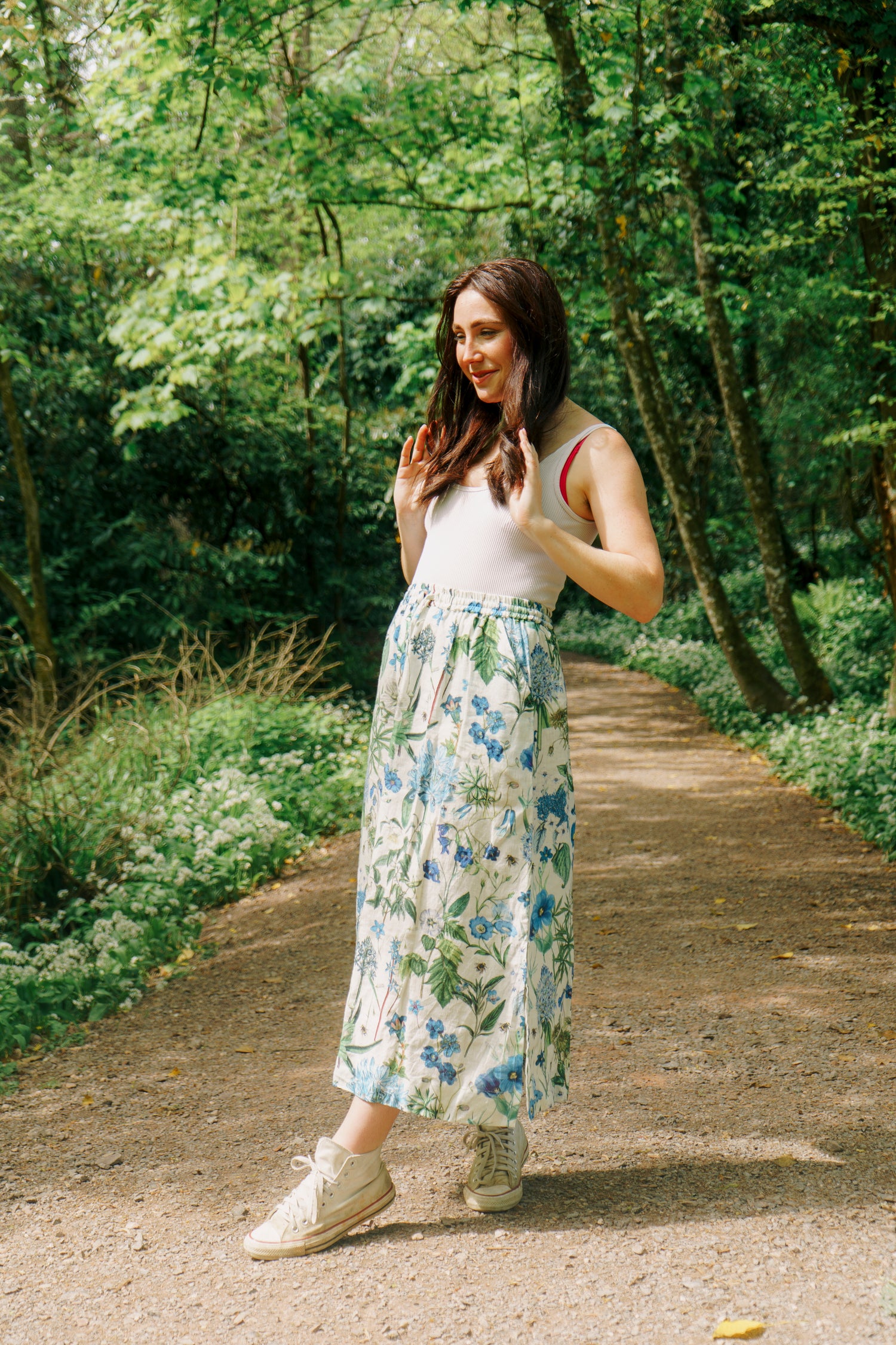 Lilah Linen Skirt - Cobalt