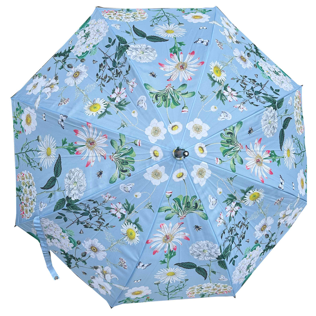 Rosehip Design Walking Umbrella is a sturdy, practical and waterproof rain umbrella with an auto pop-up button and wooden handle. Make a statement with our dreamy Heavenly Aqua Design.