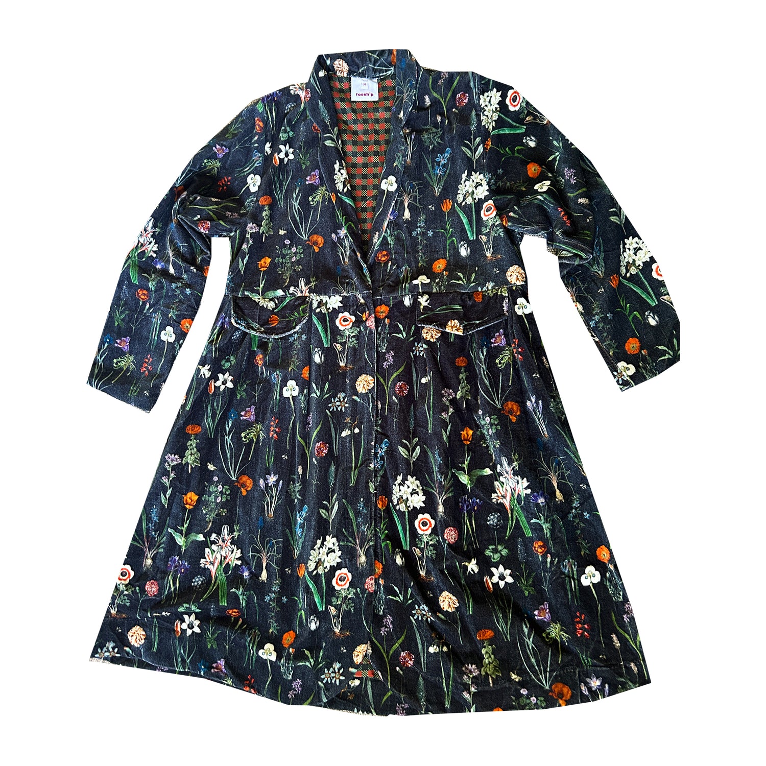 Valeria Velvet Coat - Winter Blooms