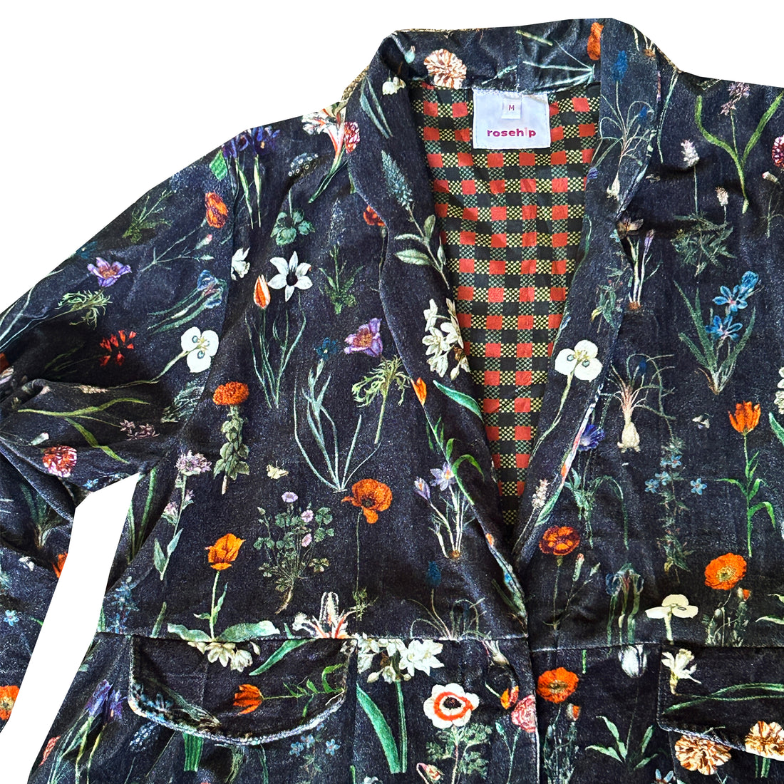 Valeria Velvet Coat - Winter Blooms