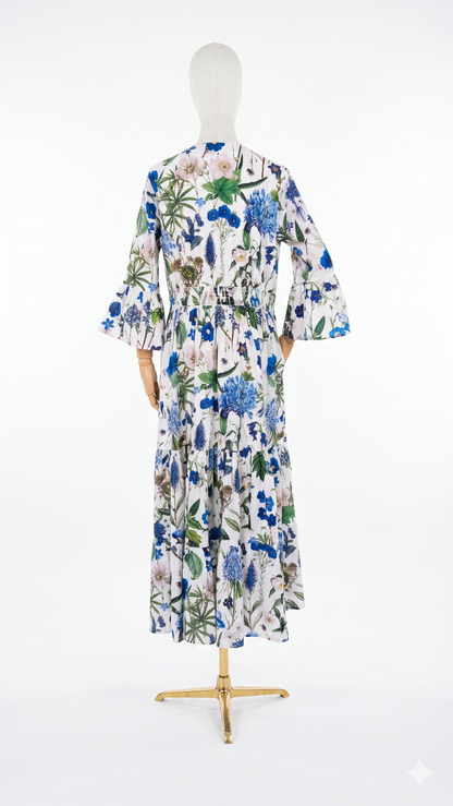 Annabel Cotton Dress - Cobalt