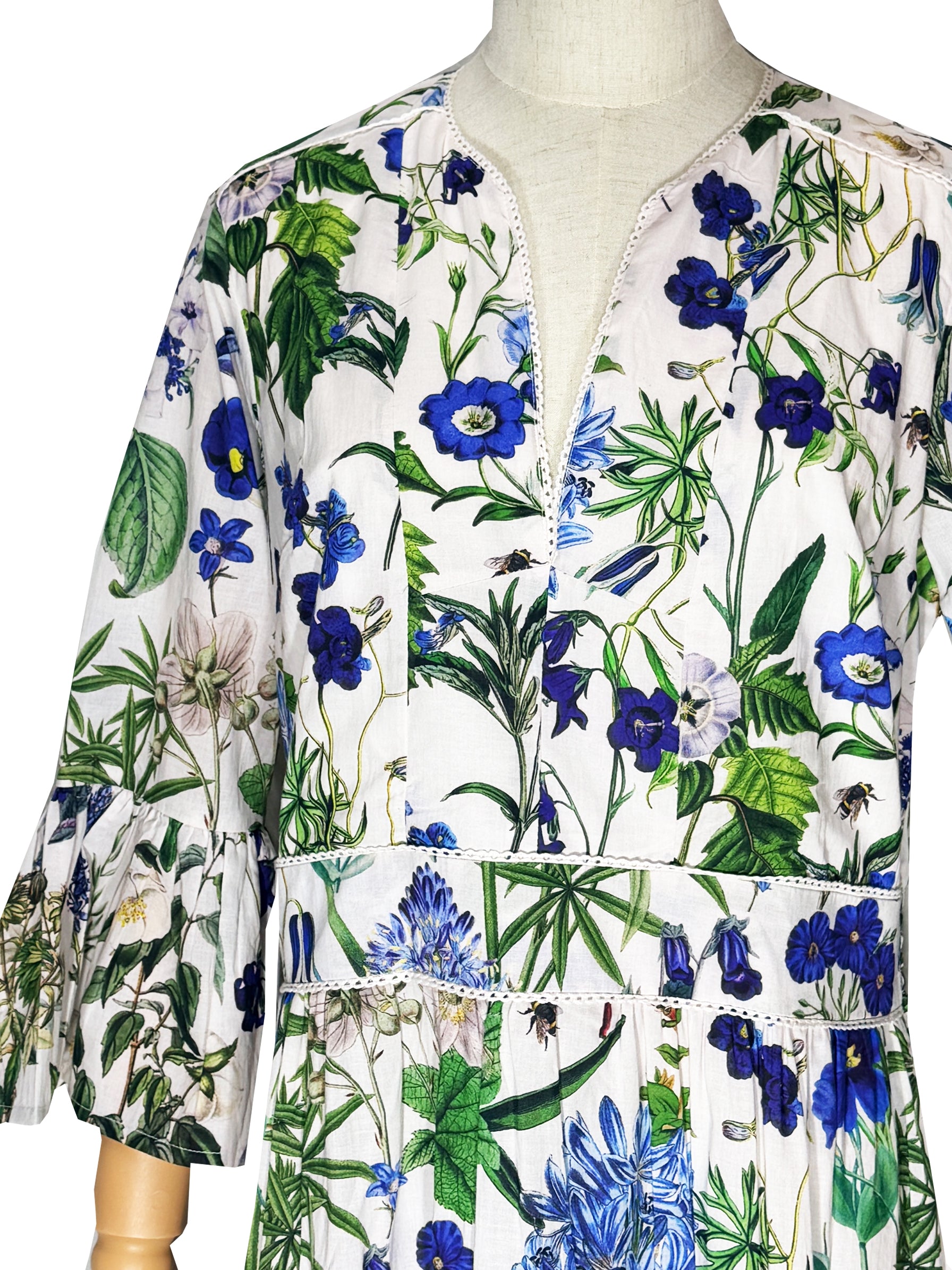 Annabel Cotton Dress - Cobalt