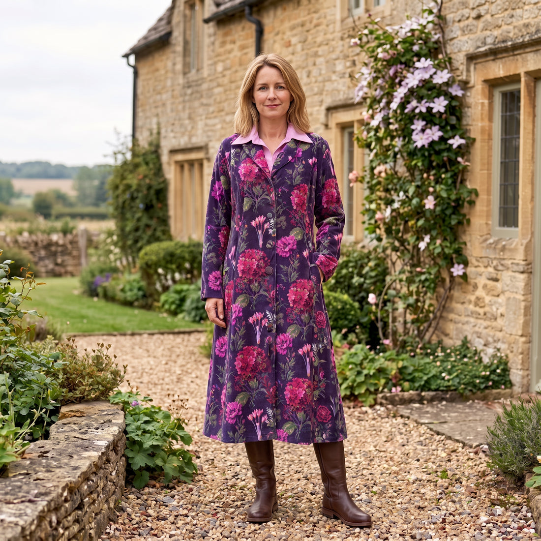 Carla Velvet Dress Coat - Irvine