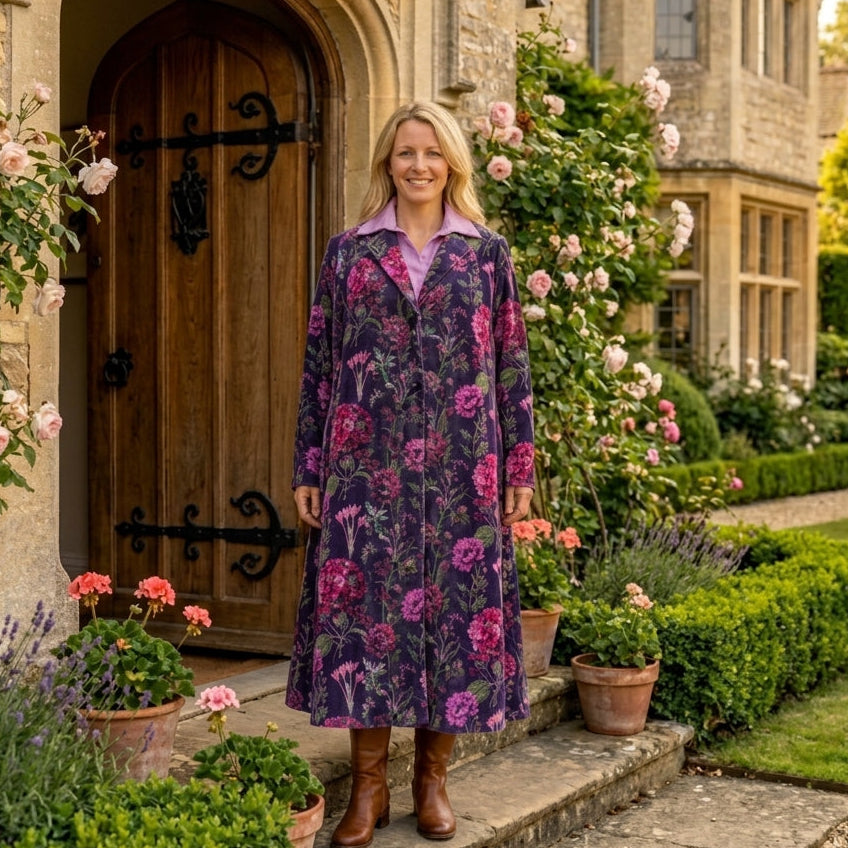 Carla Velvet Dress Coat - Irvine