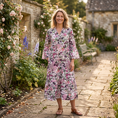 Cleo Cotton Dress - Blush Blooms