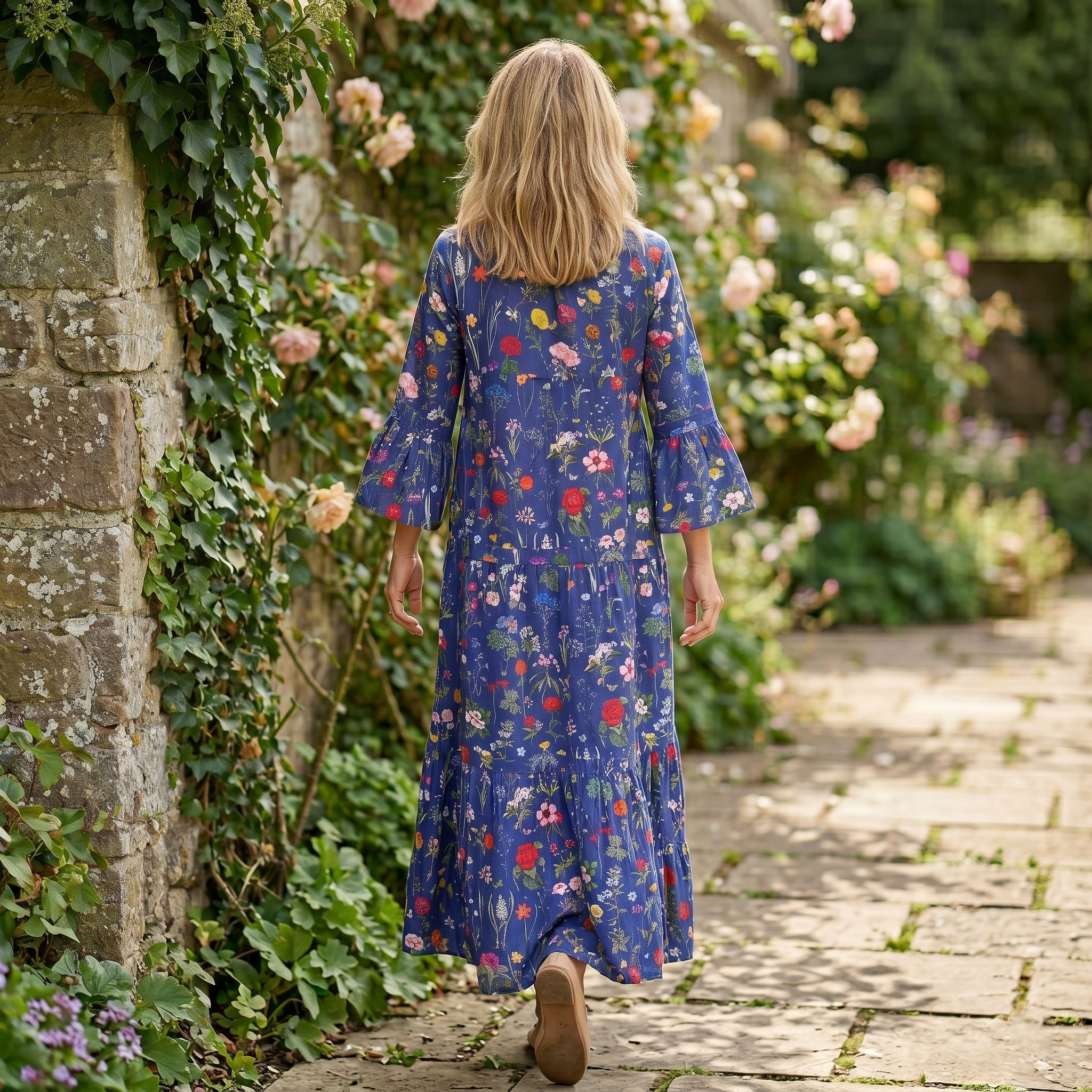 Cleo Cotton Dress - Barton Blue