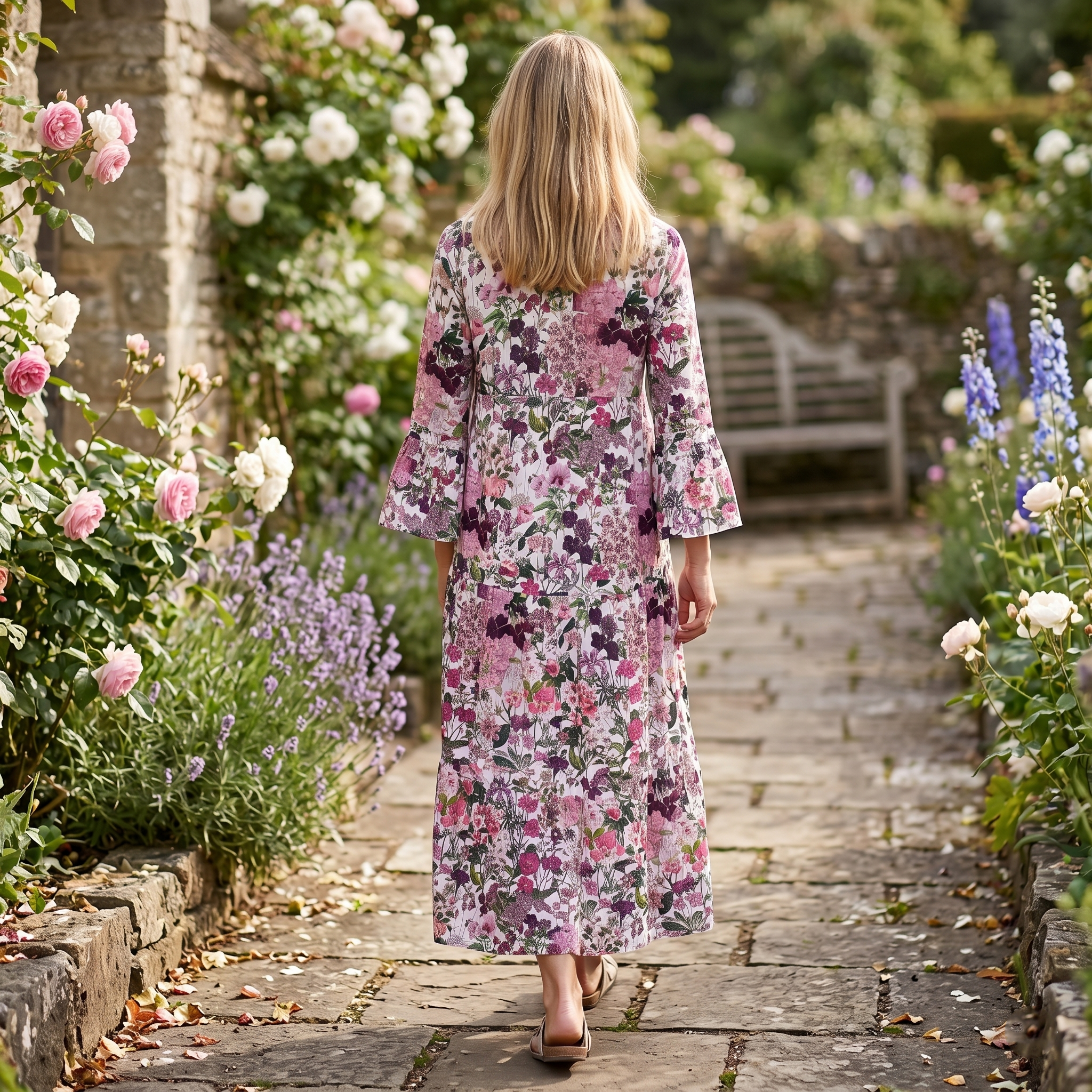Cleo Cotton Dress - Blush Blooms