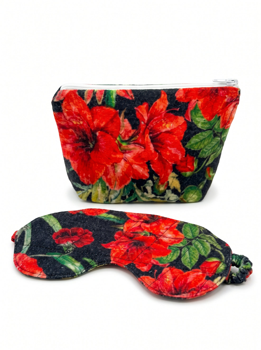 Quilted Eye Mask - Winter Rose