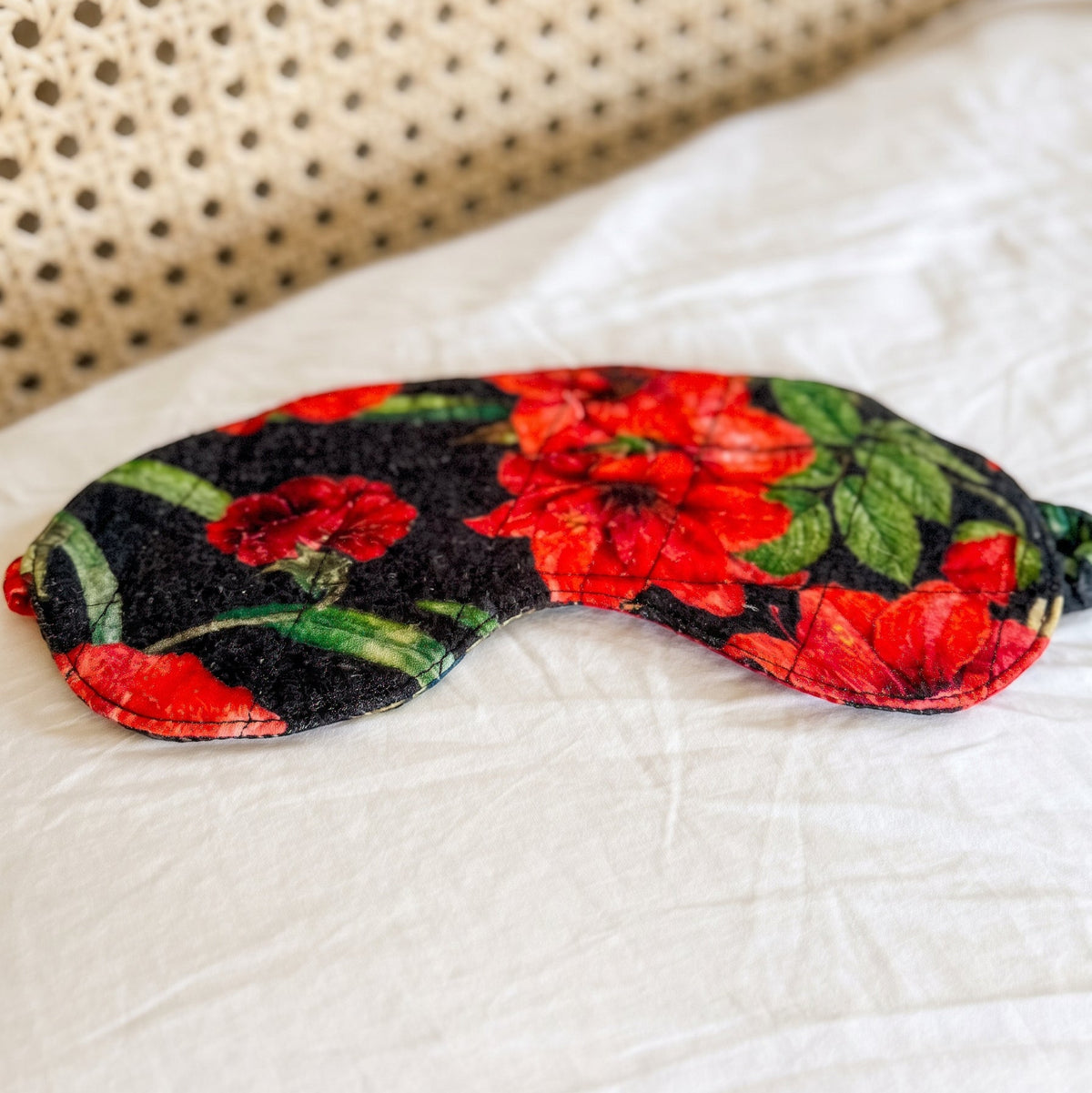 Quilted Eye Mask - Winter Rose