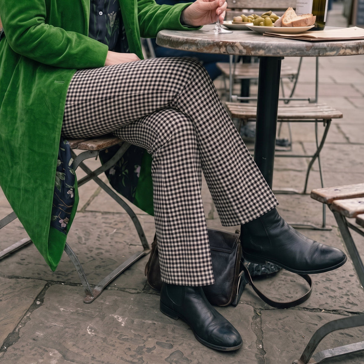 Freya Trousers - Black Checks