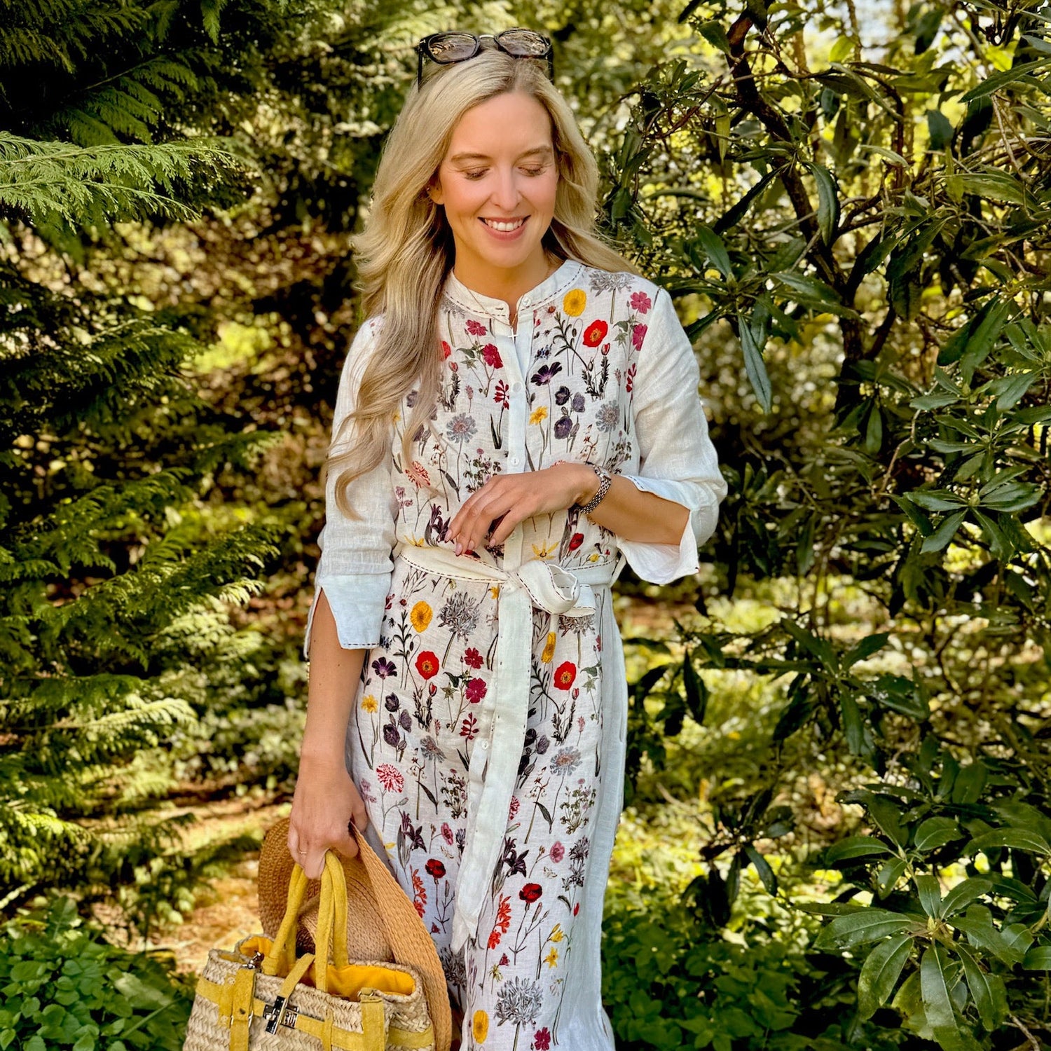 Suzie Linen Dress - Summer Bulbs
