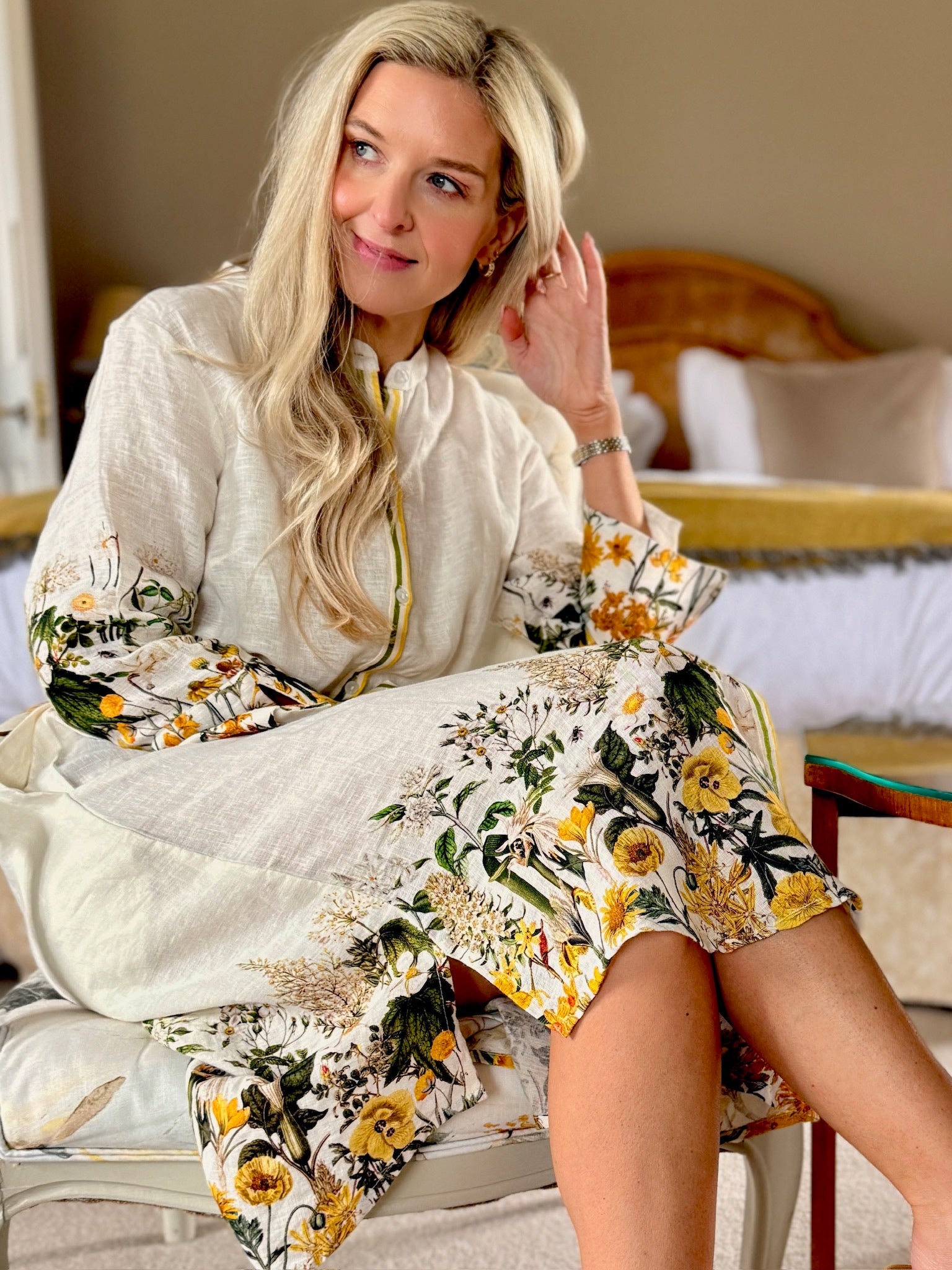 Suzie Linen Dress - Sunshine