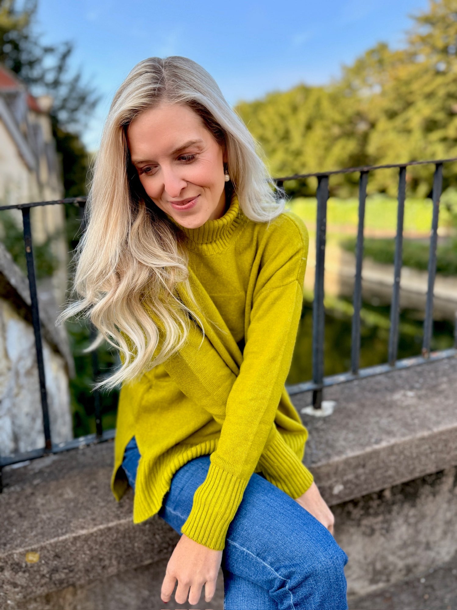 Roll Neck Jumper - Orange Pepper