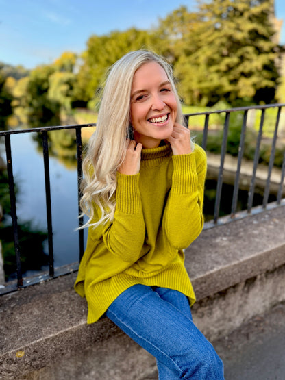 Roll Neck Jumper - Orange Pepper