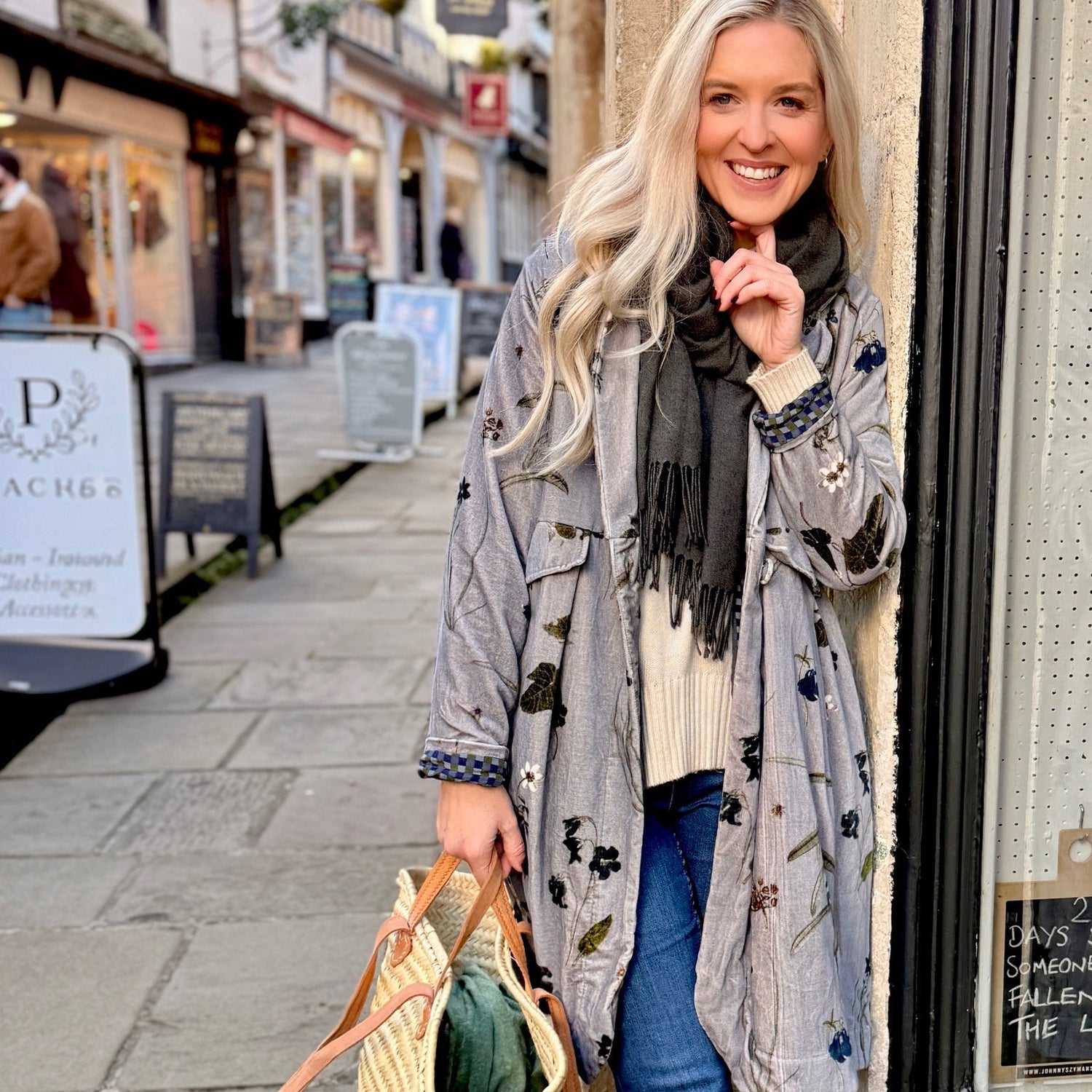 Valeria Velvet Coat - Glacial