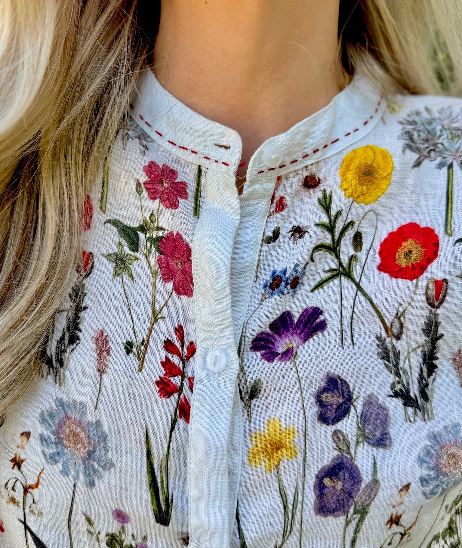 Suzie Linen Dress - Summer Bulbs