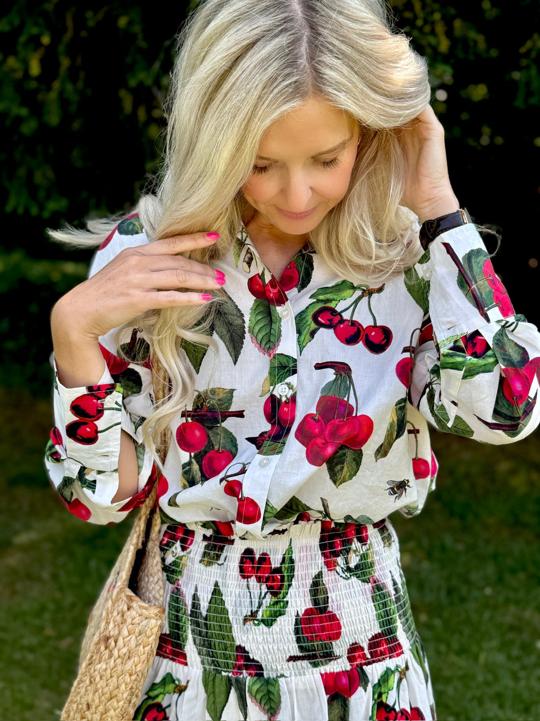 Sarah Cotton Shirt - Cherries