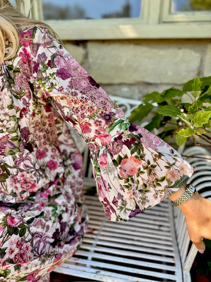 Cleo Cotton Dress - Blush Blooms