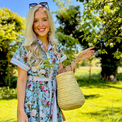 Lottie Cotton Dress - Blue Bouquet